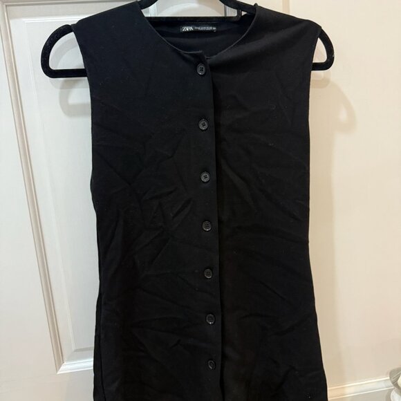 Zara Ribbed Knit Vest - Picture 1 of 2